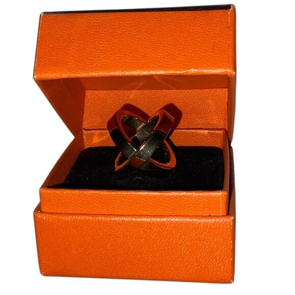 Hermes Cosmos Gold Scarf Ring with Box - Picture 7 of 10